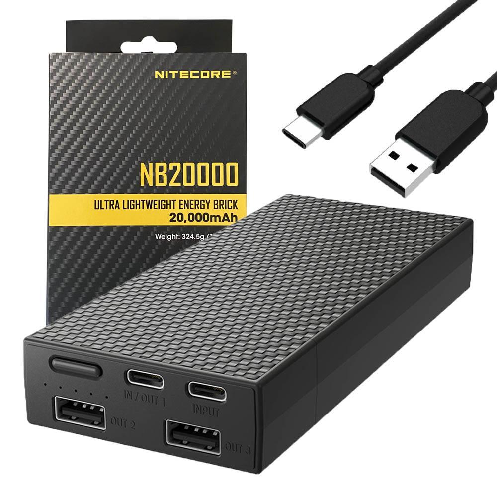 Nitecore NB20000 Ultra Lightweight Quick Charge Multi Ports USB Power Bank 20,00