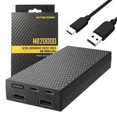 Nitecore NB20000 Ultra Lightweight Quick Charge Multi Ports USB Power Bank 20,00