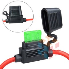 3 Pack 14 Gauge Mini ATC 30A Fuse Holder In-Line AWG Wire Copper 12 Volt Blade