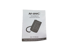 N.Inc White Corded Landline Phone Caller ID KX-T078CID Auto Redial Large Buttons