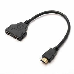 4K HDMI Splitter Adapter 1 Input 2 Output Male to Dual Female Converter