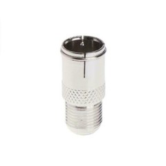 Set of 2 Quick Fit F Connector Male Plug To Female Adapter – Push On RF Coaxial