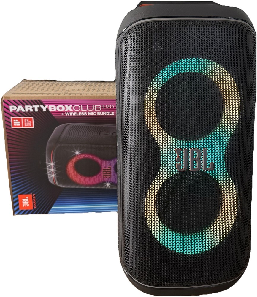 JBL PartyBox Club 120 Portable Bluetooth Splash Proof Speaker 160 Watts No Mic
