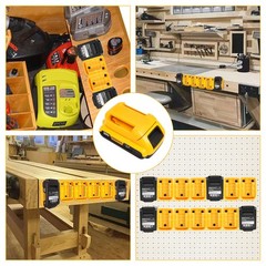Battery Holder Mount for Dewalt 20V Tool, 12pcs Tool Holders + 12pcs Battery …
