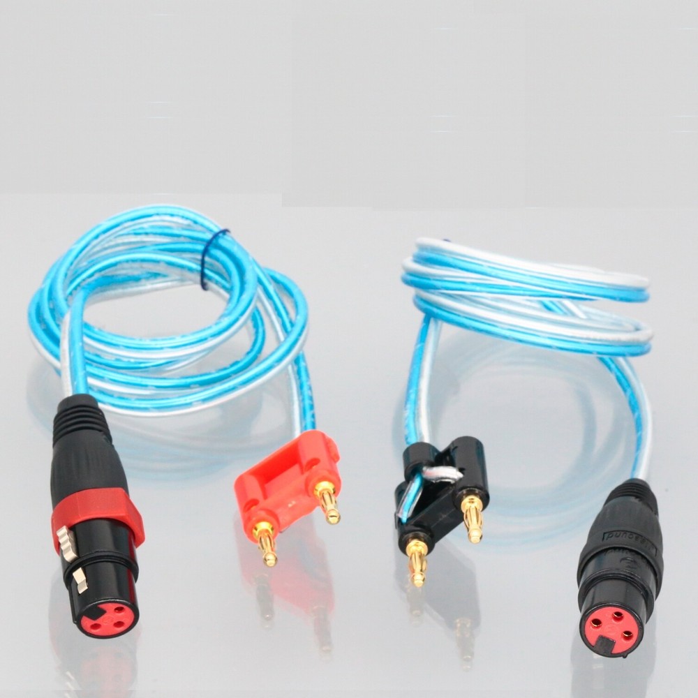 1Pair Dual banana Binding Post plug to XLR 3pin Female Audio Speaker patch Cable