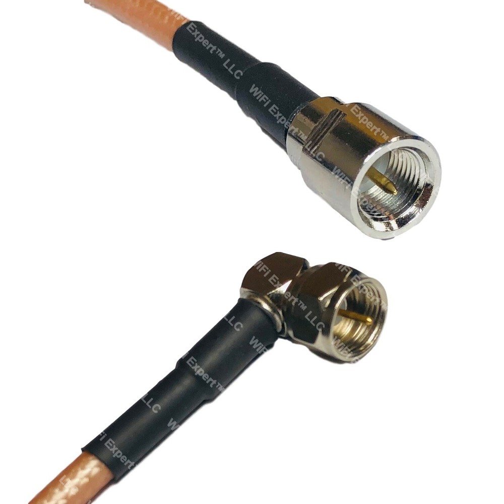RG400 FME MALE to F MALE ANGLE RF Cable FAST-SHIP LOT