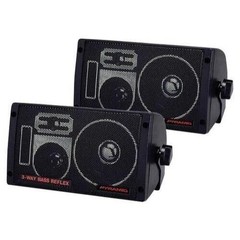 PYRAMID 300W 3-Way Car Audio Mini Box Speakers Indoor Stereo System (Pair) 2060