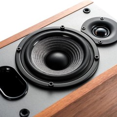 High Quality 2-Way Bookshelf Speakers – Wood Pair^-