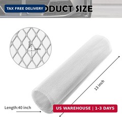 40×13″ Car Grill Mesh for Bumper,Cuttable Metal Mesh Grill with 3x6mm Diamond Sh