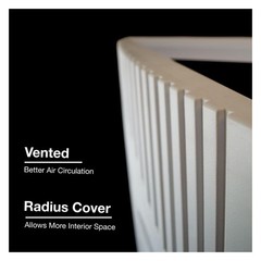 SCP Premium Hinged ABS Plastic Vented Radius Cover & Frame, 28 in. (HCC-28-HPEC)