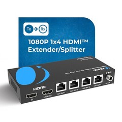 OREI 1080p 1×4 HDMI™ Extender Splitter (Loop) – 230ft (cat6) (HD14-EX132-K)