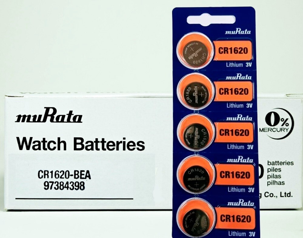 100 Murata (Formerly Sony) CR1620 DL1620 3V Coin Lithium Battery w/Tracking