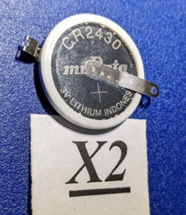 Lot 2 PCS muRata (Ex Sony) CR2430 w/ 2 Tabs Lithium 3.0v New Coin/Cell batteries