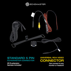 Universal AHD/CVBS Camera with Night Vision Echomaster PHDCAM10U Rear/Front View