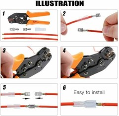 900Pcs Male Female Spade Wire Connector Crimp Terminal Kit for Car Audio Speaker
