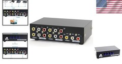 3 In 1 Out Component AV Video Switch Box, Composite 3 RCA AV Splitter RGB
