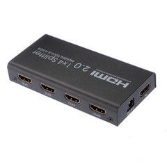 UHD 4K 60Hz HDMI 2.0 Repeater Amplifier Splitter Box Hub HDR 1080P 1×4 1In 4Out