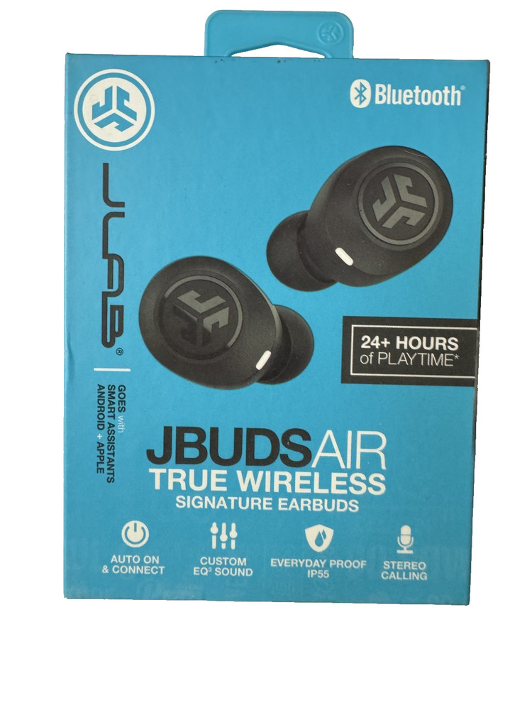 JLab JBUDS AIR True Wireless Bluetooth Signature Earbuds – Black