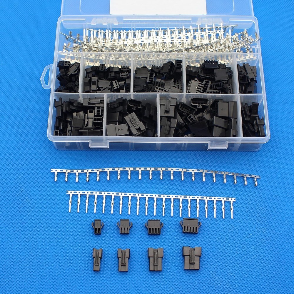560Pcs 2.5mm Pitch 2 3 4 5 Pin JST SM Male & Female Plug Housing and Male/Fem…