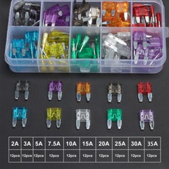 120PCS Mini Blade Fuse Assortment Auto Car Motorcycle SUV Fuses Kit APM ATM