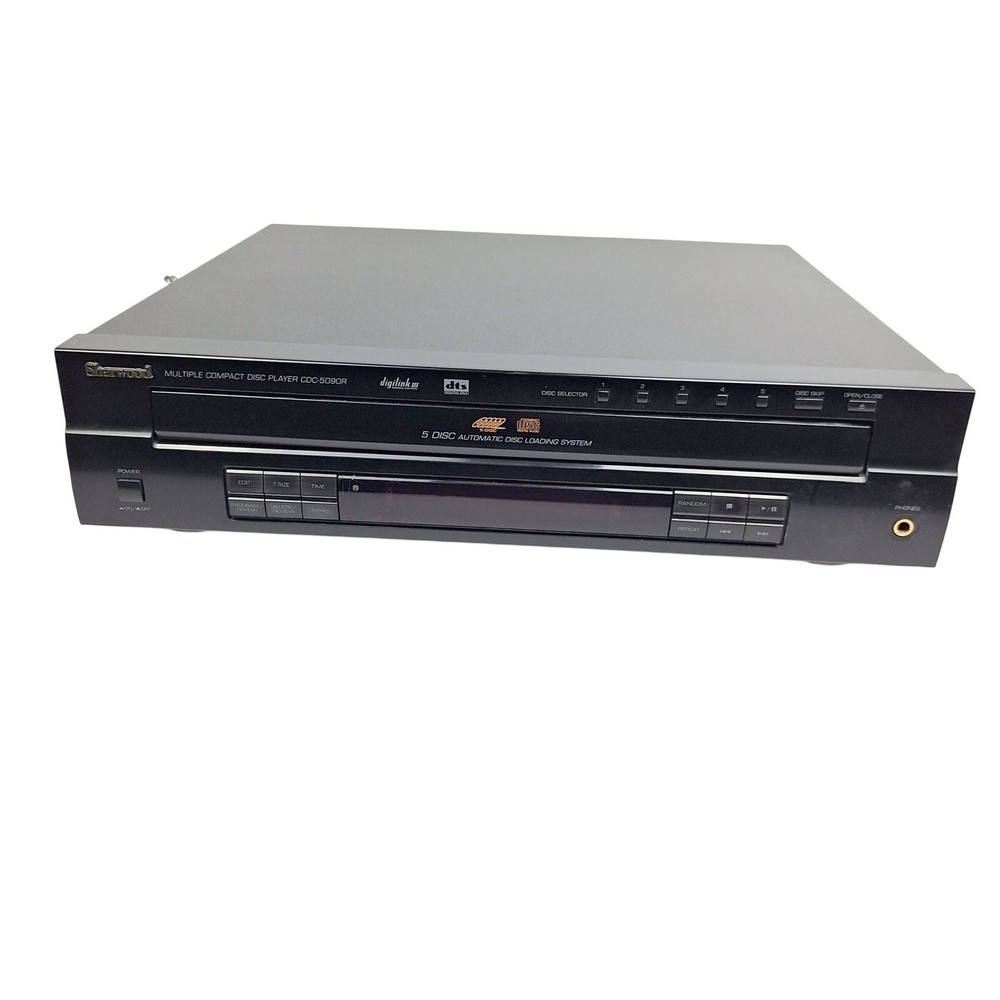 Sherwood CDC-5090R 5-Disc Carousel CD Player Changer DTS Digilink III Black