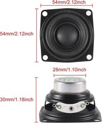 2Pcs 2″ 2inch 4Ohm 10W Full Range Audio Speaker Stereo Woofer 2PCS