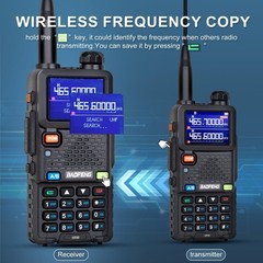8W GMRS Handheld Walkie Talkies – Long Range Two Way Radios, NOAA/FM/UHF/VHF, 99