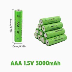 4Pcs 1.5V 3000mAh AAA Rechargeable Batteries LED Light Battery Alkaline US
