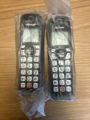 Panasonic Cordless Phone with Answering Machine, Advanced Call Black 2 Handsets