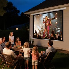 VEVOR Motorized Projector Screen 72 inch 4:3 1080 HD Electric Projector Screen