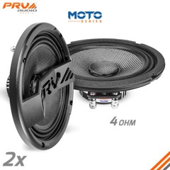 2x PRV 8″ Motorcycle Speaker Waterproof 800W 4 Ohm MT8MR400CF Neo Carbon Fiber