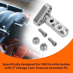 Aluminum Double Stud Throttle Cable Bracket For GM Throttle Body with 3″
