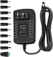 Universal AC Adapter 12V 2A Power Supply Charger 24W AC110V to DC12V 2000Ma 1500