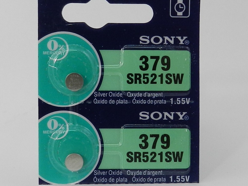 SONY 379 SR521SW    Watch Battery  2Pc. (Exp. 10/2028)