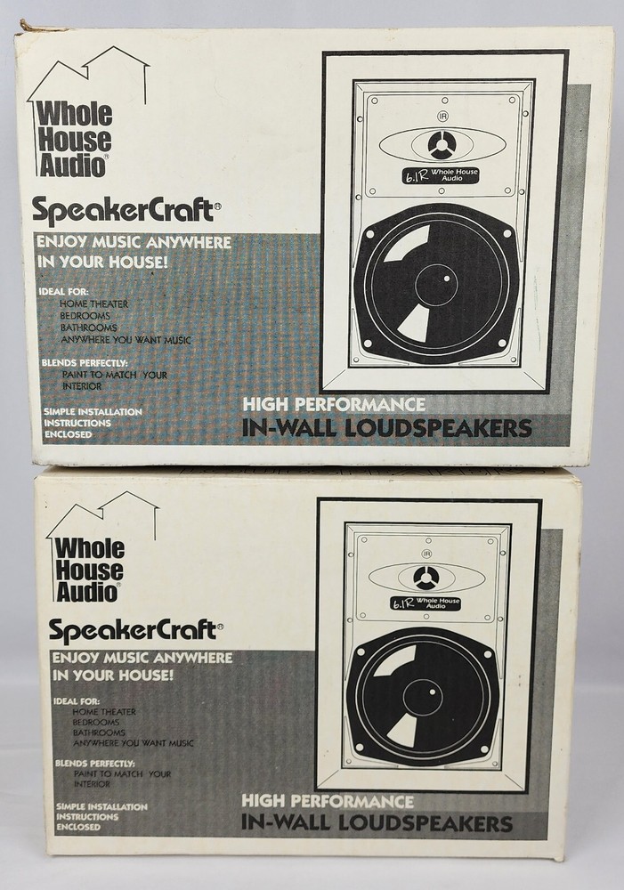 SpeakerCraft 6.5″ White In-Wall Speaker WH6.0RT 2 Pairs (4 ea.) NEW