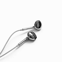 🇺🇸 Chrome Silver Wired Earphones Earbuds w/ Mic & Volume Control USB C port 💿