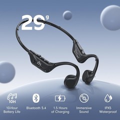 Ultra-Lightweight Bone Conduction Headphones: 10 Hours Play, Perfect for Sports