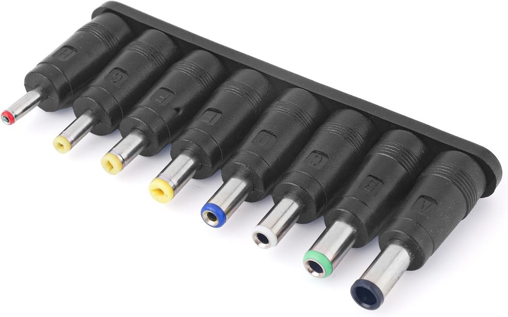 DC Power Adapter Plug Set 8-Piece Universal Barrel Connector Tips 5.5×2.1mm