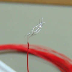 300 feet 32 AWG Stranded Silver Plated Copper PTFE Wire Red and Green SPC .30mm