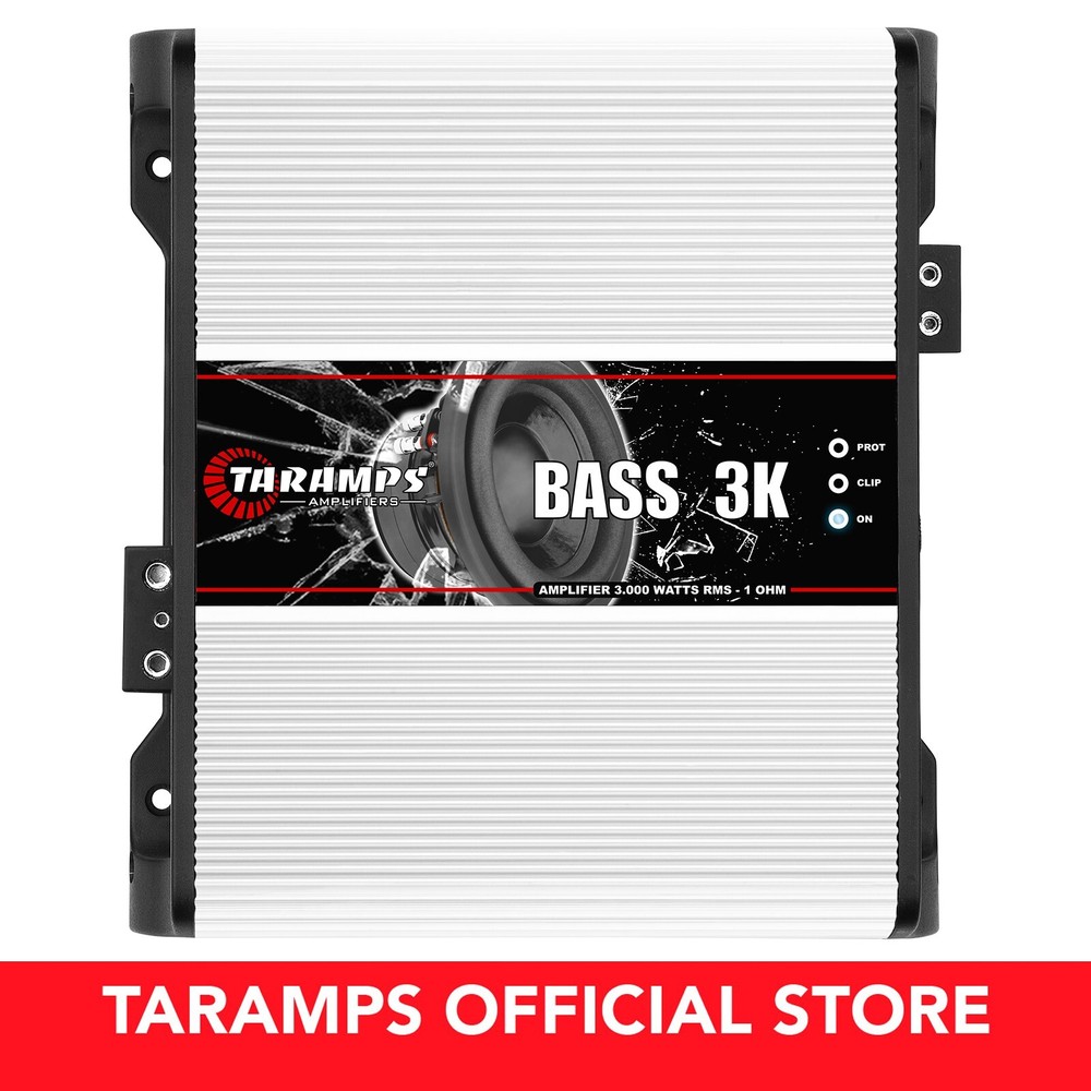 Taramps Bass 3k 1 Channel 1 Ohm 3000 watts RMS Class D Amplifier Monoblock