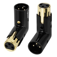 Togconn Adjustable 3-PIN Right Angle XLR Adapter 2 Pack, 90 Degree XLR Male/F…