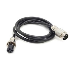 1.64 Ft GX16 4 Pin Male To Female Aviation Cable Adapter 7A 125V 20AWG