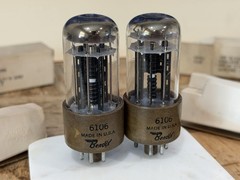 PAIR NOS NIB BENDIX RTMA 6106 / 5Y3 Triple Mica 4 Support Rods DD GETTER Tubes