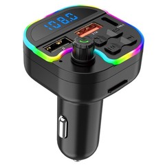 Wireless Hands-free Easy-to-use Durable ABS-made Car Bluetooth MP3 Ambient Light