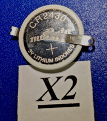 Lot 2 PCS muRata (Ex Sony) CR2430 w/ 2 Tabs Lithium 3.0v New Coin/Cell batteries