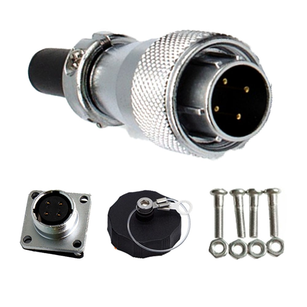 1/2/4Pc WS16 4Pin Panel Mount Electrical Wire Connector,Aviation Plug and Socket