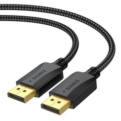2 PCS 3ft Braided DisplayPort DP To DP Cable 4K 2K@165Hz/144Hz/120Hz Male