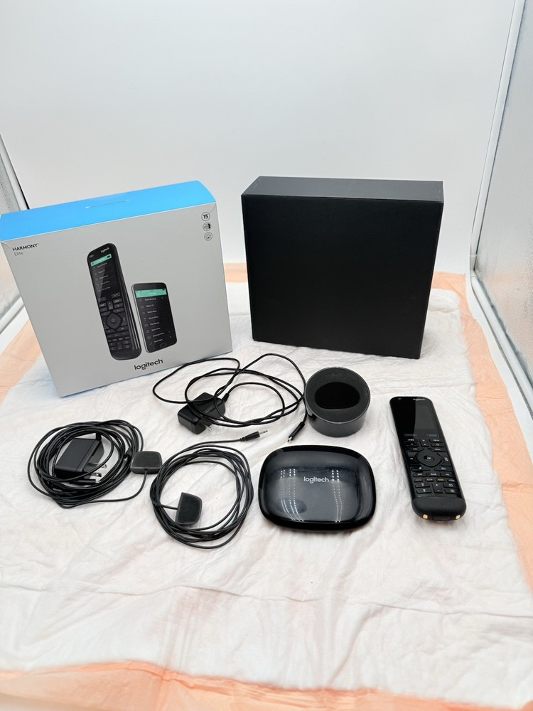 Logitech Harmony Elite Hub and Remote Control with Cradle and Accessories