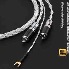 Hi-end Audio RCA Cable with Grounding Wire OCC Amplifier Phono Turntable Cable