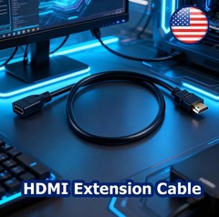 HDMI Extension Cable Male to Female HDMI Cable Extender 4k UHD TV PC PS5 XBOX
